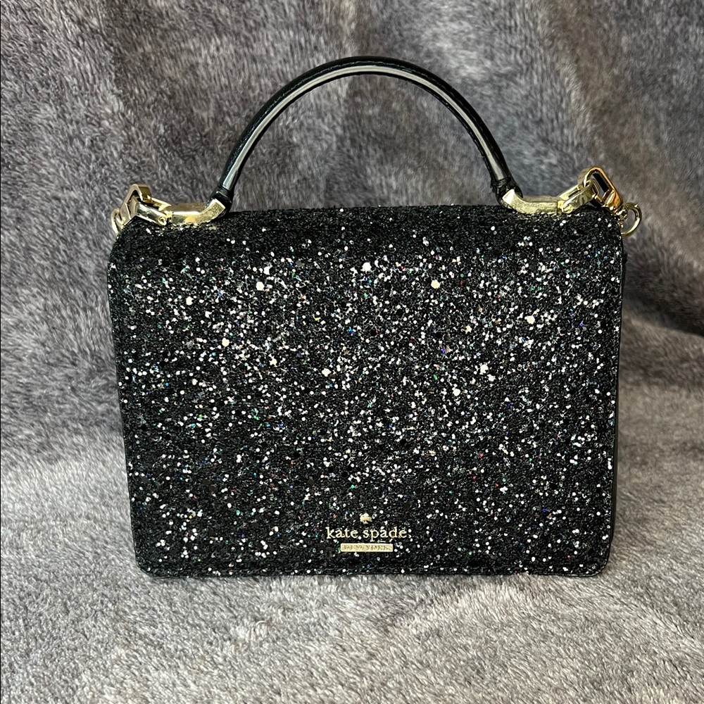 Black glitter novelty Kate Spade purse
